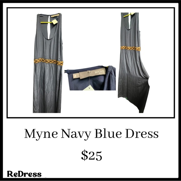 Myne Dresses & Skirts - Myne Ashley Ann navy blue maxi dress, Sz 4!
